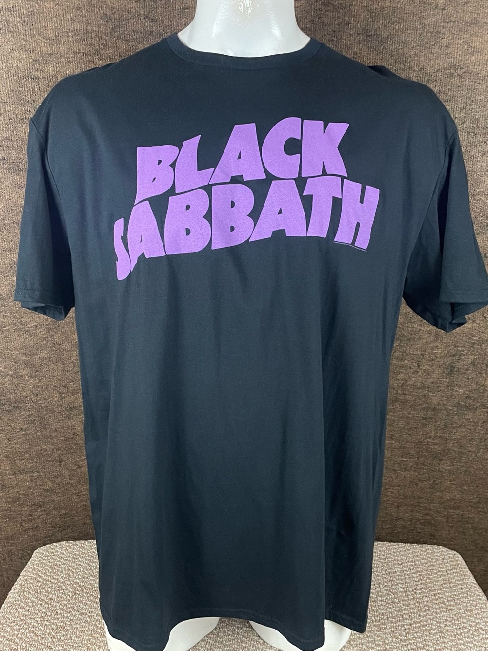 Black Sabbath Ozzy Osborne Shirt Mens 2XL Black Purple Logo Graphic Tee E8